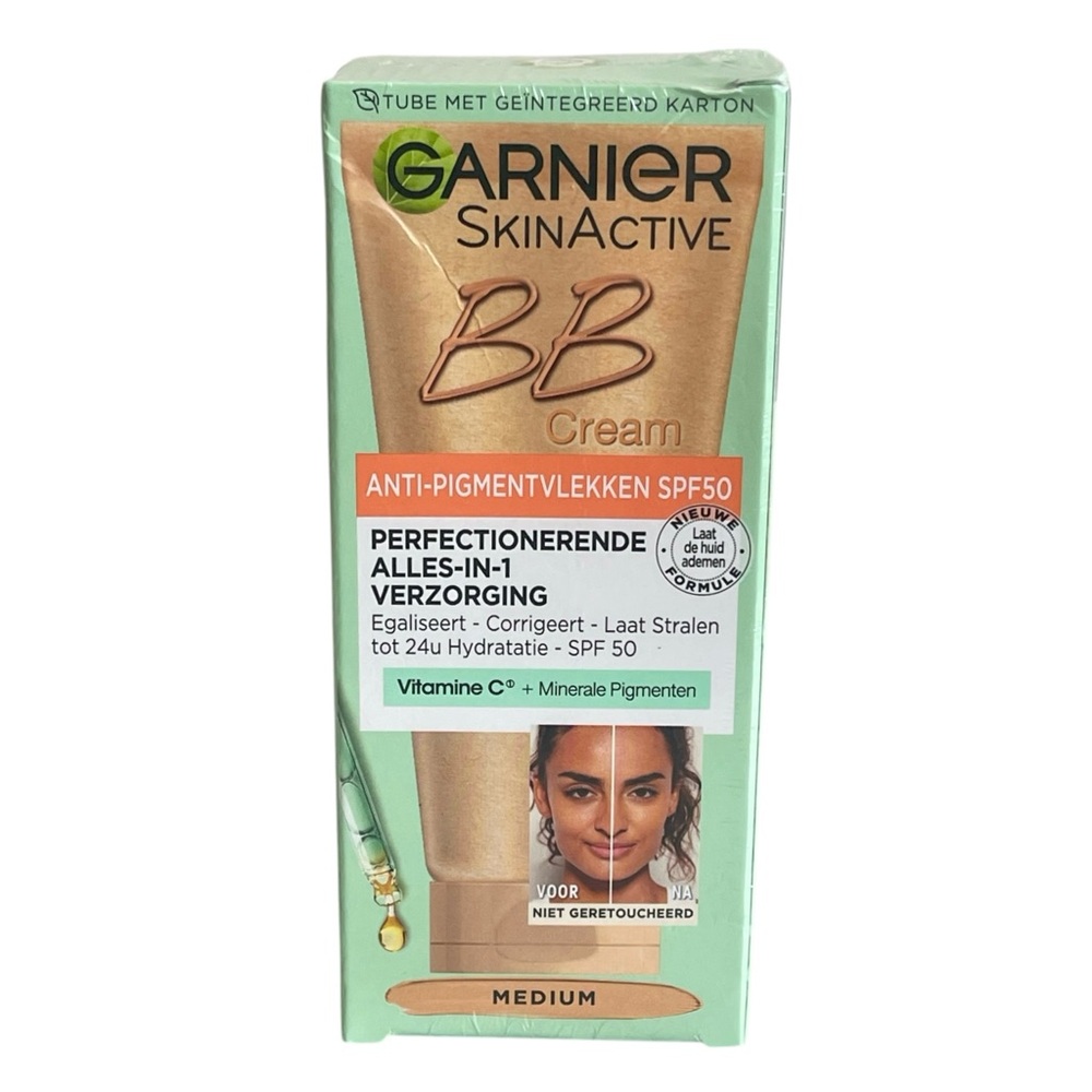 Garnier Skin Active BB Cream Medium Anti Pigment  All In One Miracle SPF 50 New